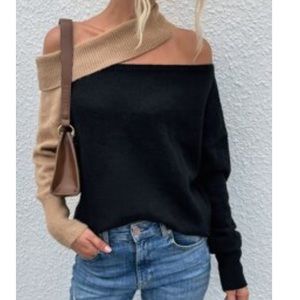 NEW asymmetrical neck sweater